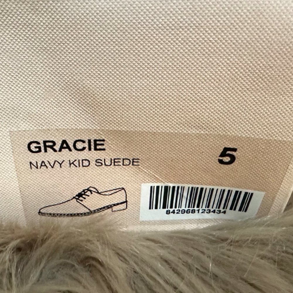 Gracie Blue Suede Shoes - Picture 7 of 7